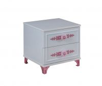 Vorschau: Pretty Nachttisch mit Schubladen rosa Vorschau: Pretty Nachttisch mit Schubladen rosa