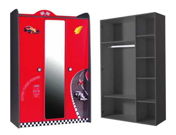 Kinderzimmer Set Turbo rot 5-teilig