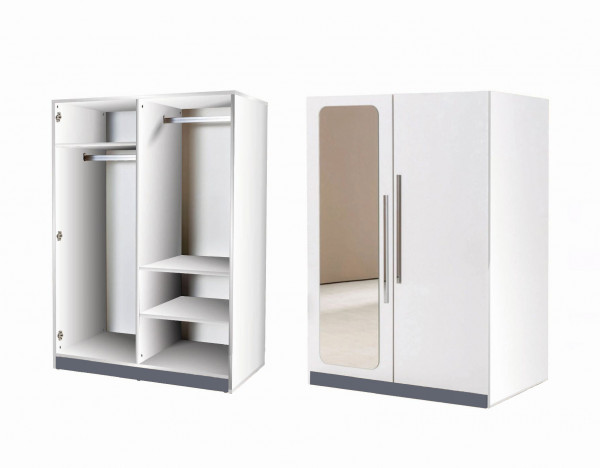 Compact Kleiderschrank 2-türig Innenansicht