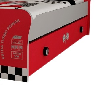 Bettschubkasten "TURBO" rot AUSLAUF
