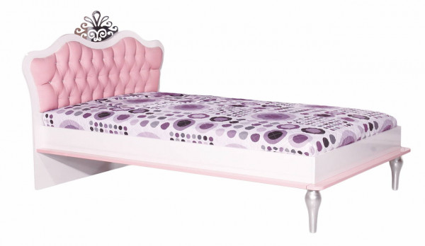 ANASTASIA rosa Jugendbett 120x200cm mit Rost