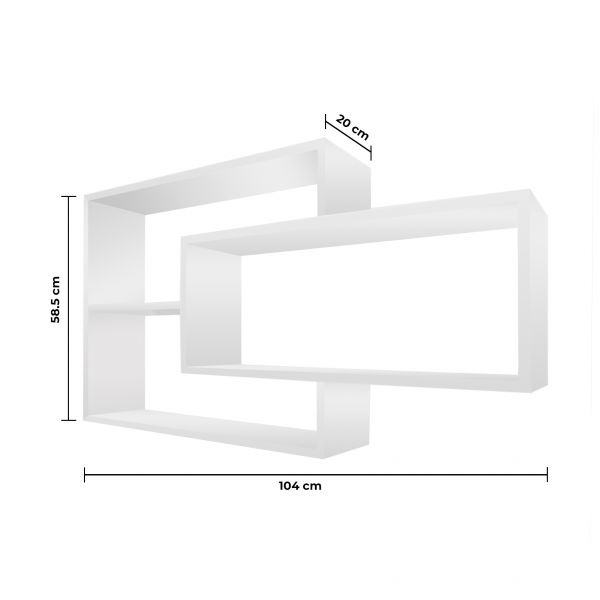 Wandregal Karo weiß