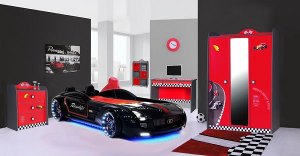 Wäschekommode RACER rot