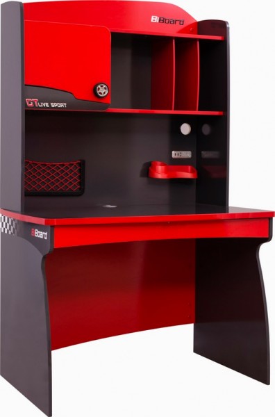 Schreibtisch mit Aufsatz RACER rot