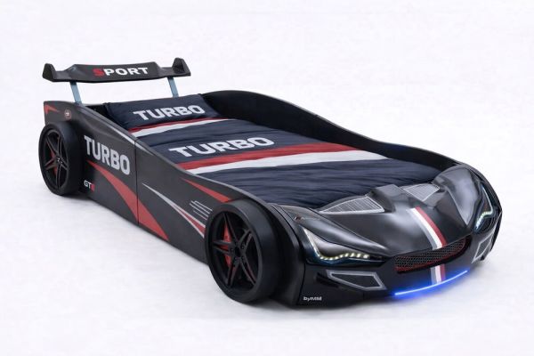 Autobett TURBO GT 90x200cm schwarz mit Licht