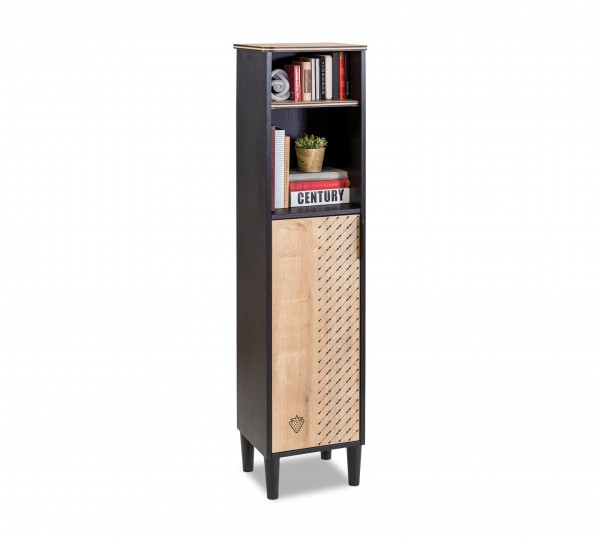 Bücherregal BLACK natur, schwarz