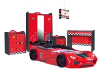 Vorschau: Kinder Schreibtisch RACER rot Schubladen Vorschau: Kinder Schreibtisch RACER rot Schubladen