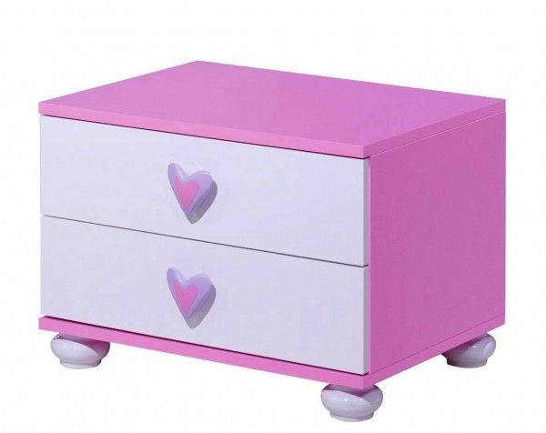 Nachtkonsole Daisy pink/weiß Auslaufmodell