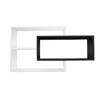 Vorschau: Wandregal KARO MIX weiß-schwarz Vorschau: Wandregal KARO MIX weiß-schwarz