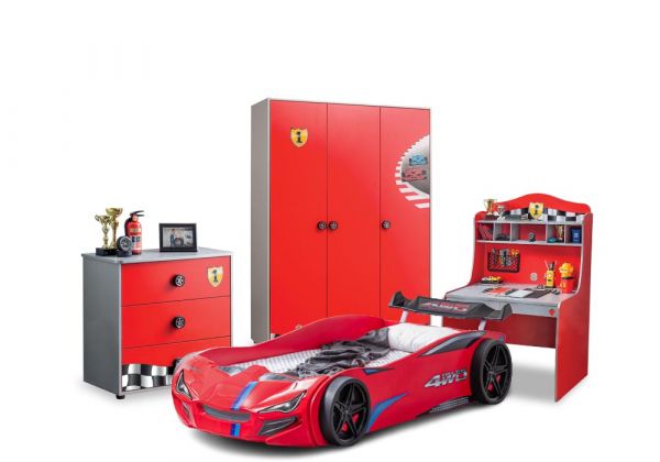 GT1 Autobett mit Kinderzimmer Racecup