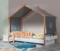 Vorschau: Kinderbett HOUSE DREAM mit Dachhimmel, 90x200cm Vorschau: Kinderbett HOUSE DREAM mit Dachhimmel, 90x200cm