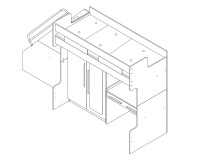 Vorschau: Compact Hochbett K5 mit Schrank, Spiegel, Treppe und Geländer Vorschau: Compact Hochbett K5 mit Schrank, Spiegel, Treppe und Geländer