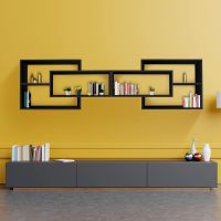 Vorschau: Designwandregal Karo in schwarz Vorschau: Designwandregal Karo in schwarz