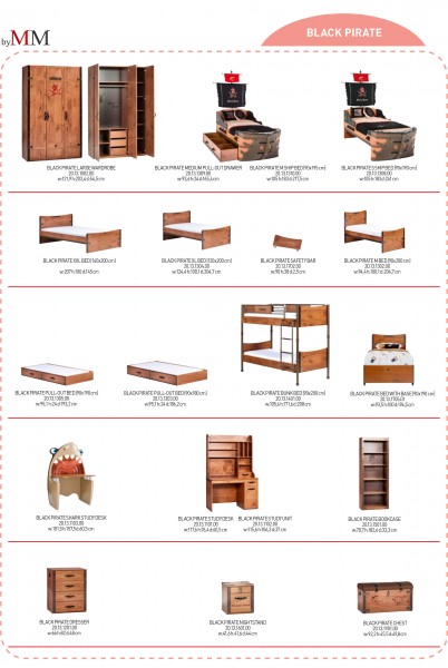 SPAR-SET4 Kinderzimmer PIRAT, 3-teilig