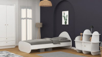 Vorschau: Clou weiß Bett 90x200 mit Kommode Vorschau: Clou weiß Bett 90x200 mit Kommode