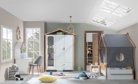 Vorschau: Kinderbett HOUSE DREAM mit Dachhimmel, 90x200cm Vorschau: Kinderbett HOUSE DREAM mit Dachhimmel, 90x200cm