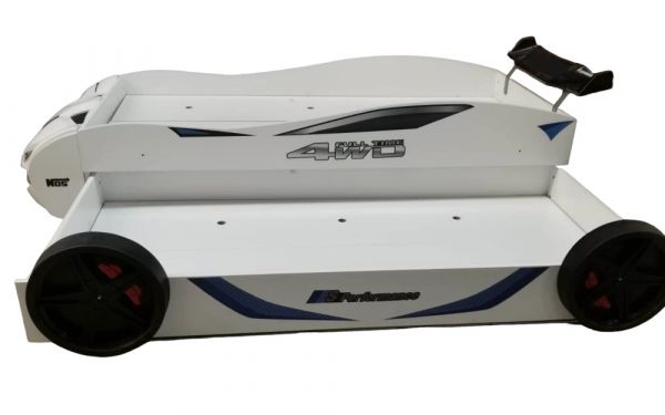 Autobett COUPE Racer 90x200 weiß mit Gästebett 20.03.1310.00