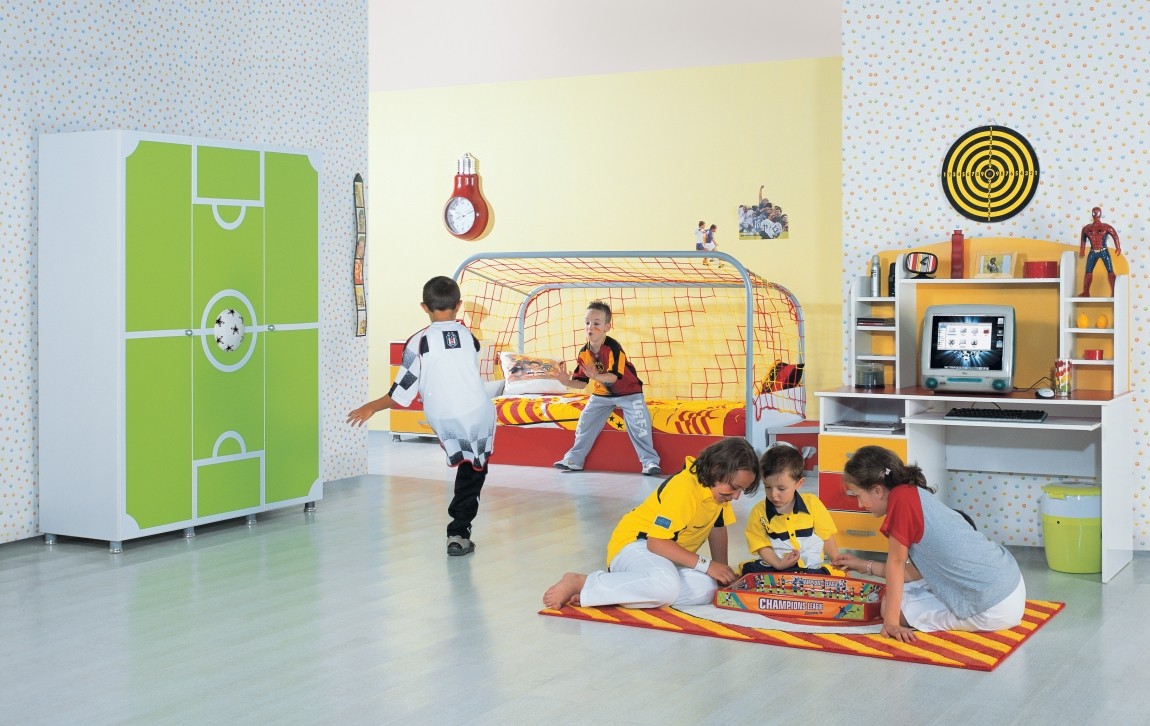 Fussball Kinderzimmer Mit Torbett Gunstig Traum Mobel Com