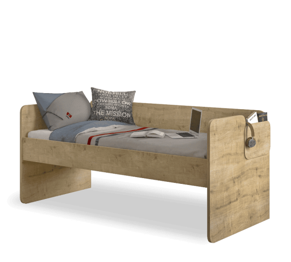 Umbaubares Multifunktion Hochbett STUDIO natur mit Gästebett und Schubkasten
