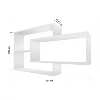 Vorschau: Wandregal Karo weiß Vorschau: Wandregal Karo weiß